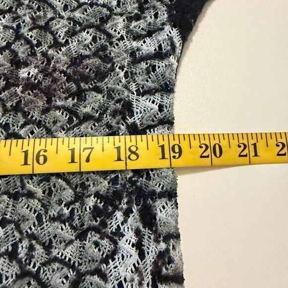 Alberto Makali Solo Tintoreria Blue Pique Knit Cowl Neck top Size M - Picture 10 of 11